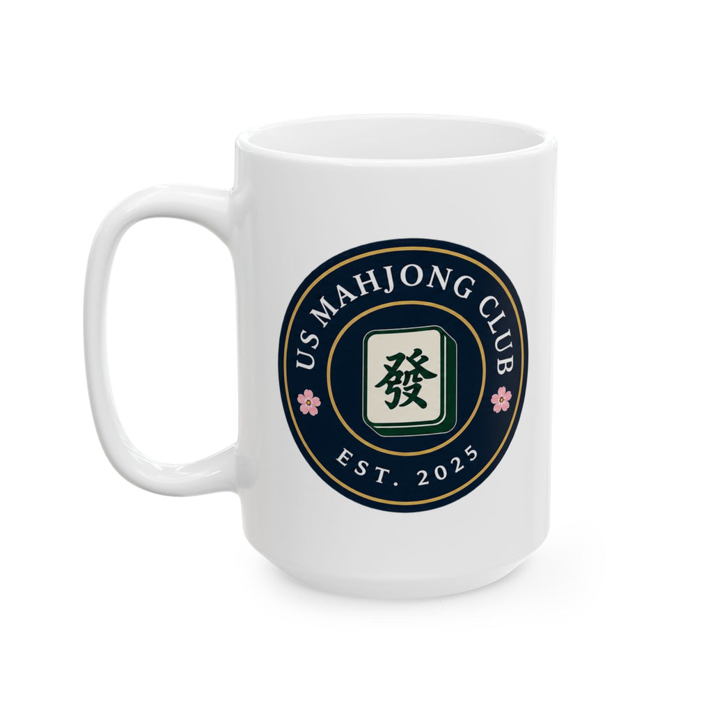 US Mahjong Club Logo Ceramic Mug