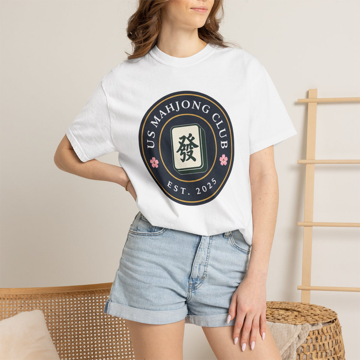 US Mahjong Club Badge T-Shirt