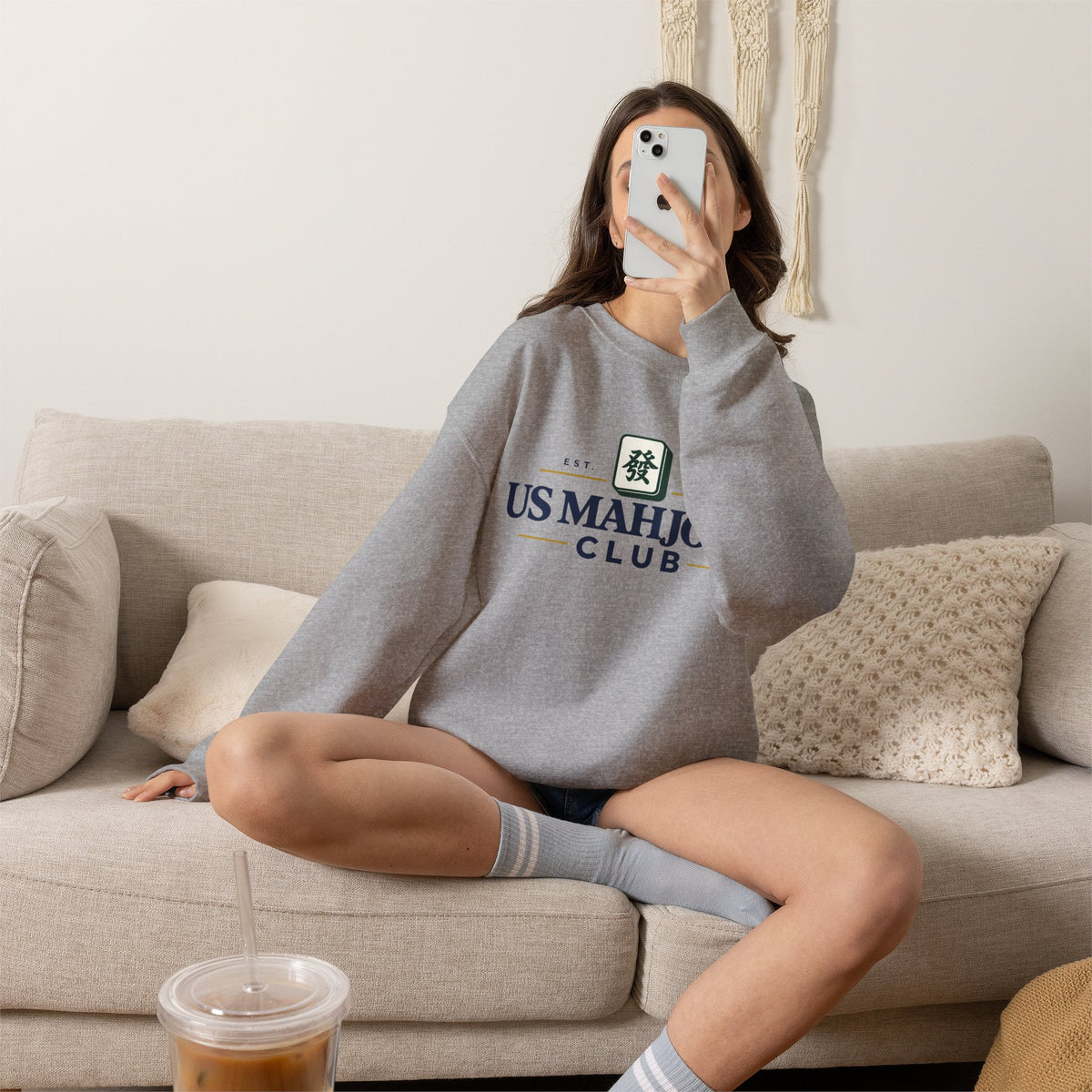 US Mahjong Club Crewneck Sweatshirt