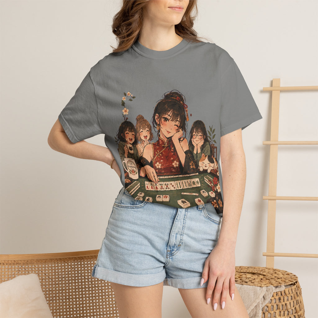 Retro Anime Mahjong Girls Graphic T-Shirt