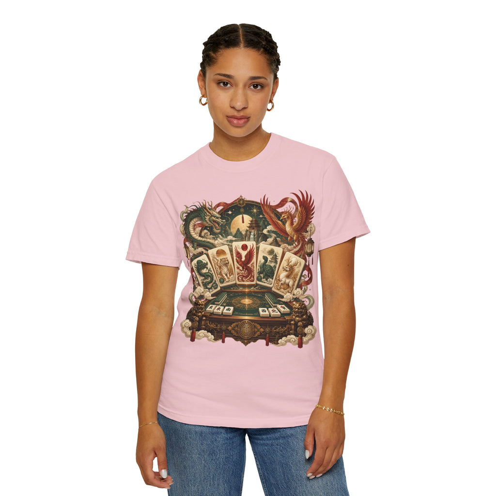Mahjong Mystical Casino Dragon Garment-Dyed T-Shirt