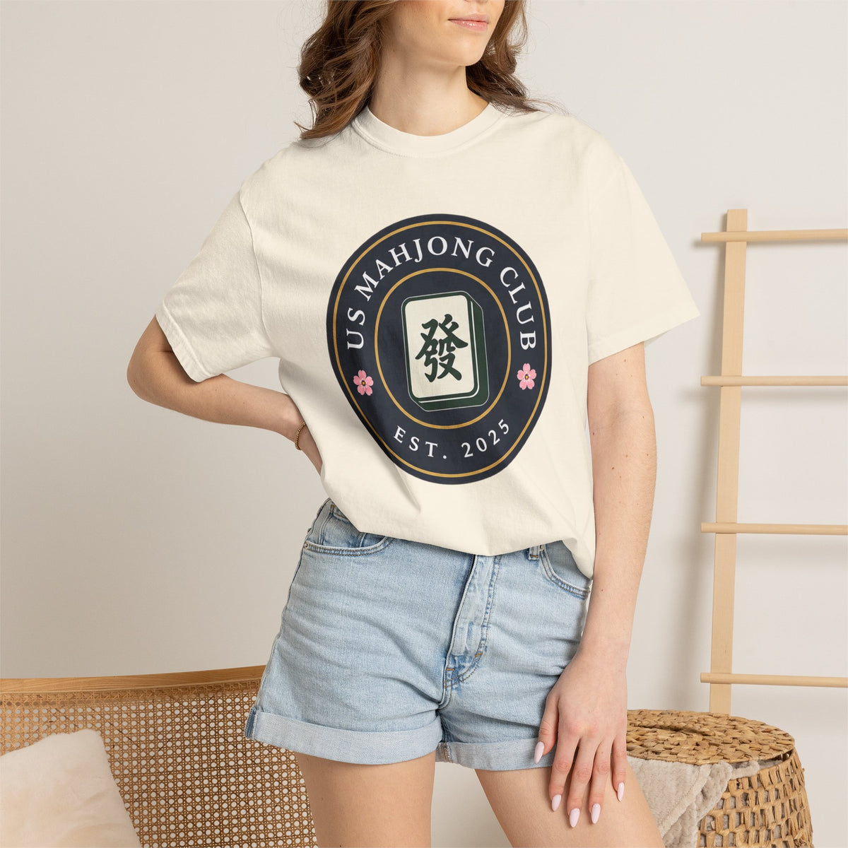 US Mahjong Club Badge T-Shirt