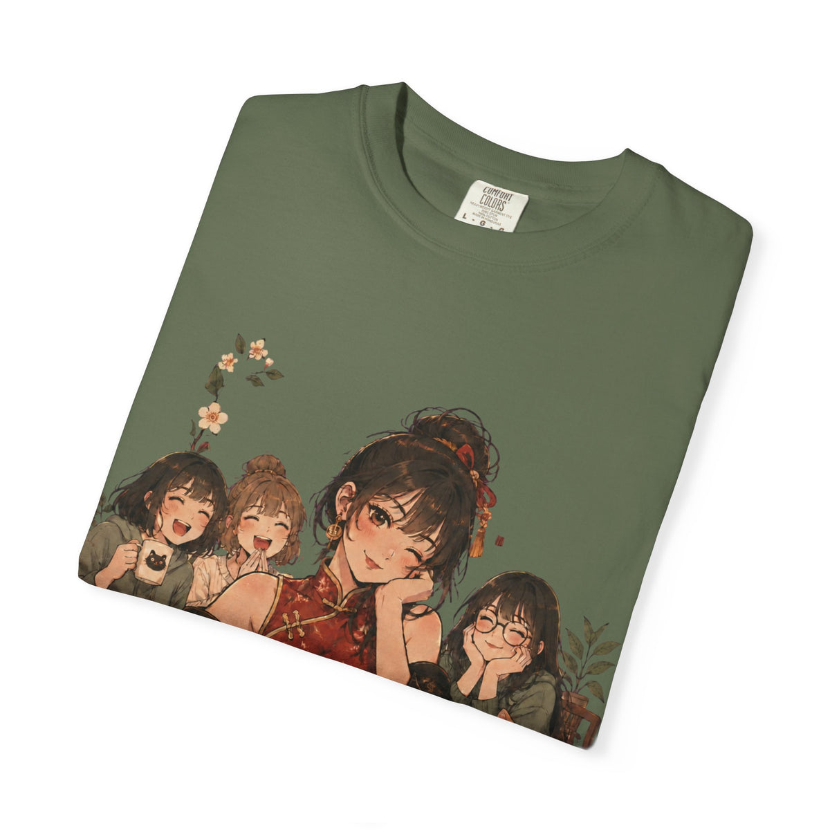 Retro Anime Mahjong Girls Graphic T-Shirt