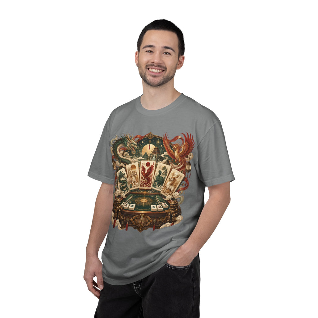Mahjong Mystical Casino Dragon Garment-Dyed T-Shirt