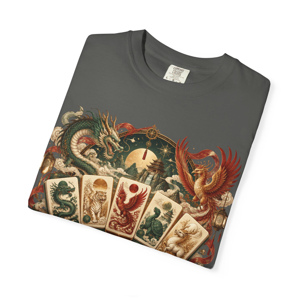 Mahjong Mystical Casino Dragon Garment-Dyed T-Shirt