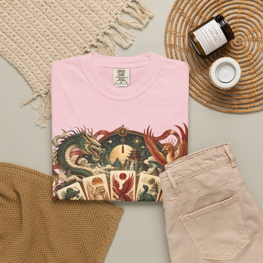 Mahjong Mystical Casino Dragon Garment-Dyed T-Shirt