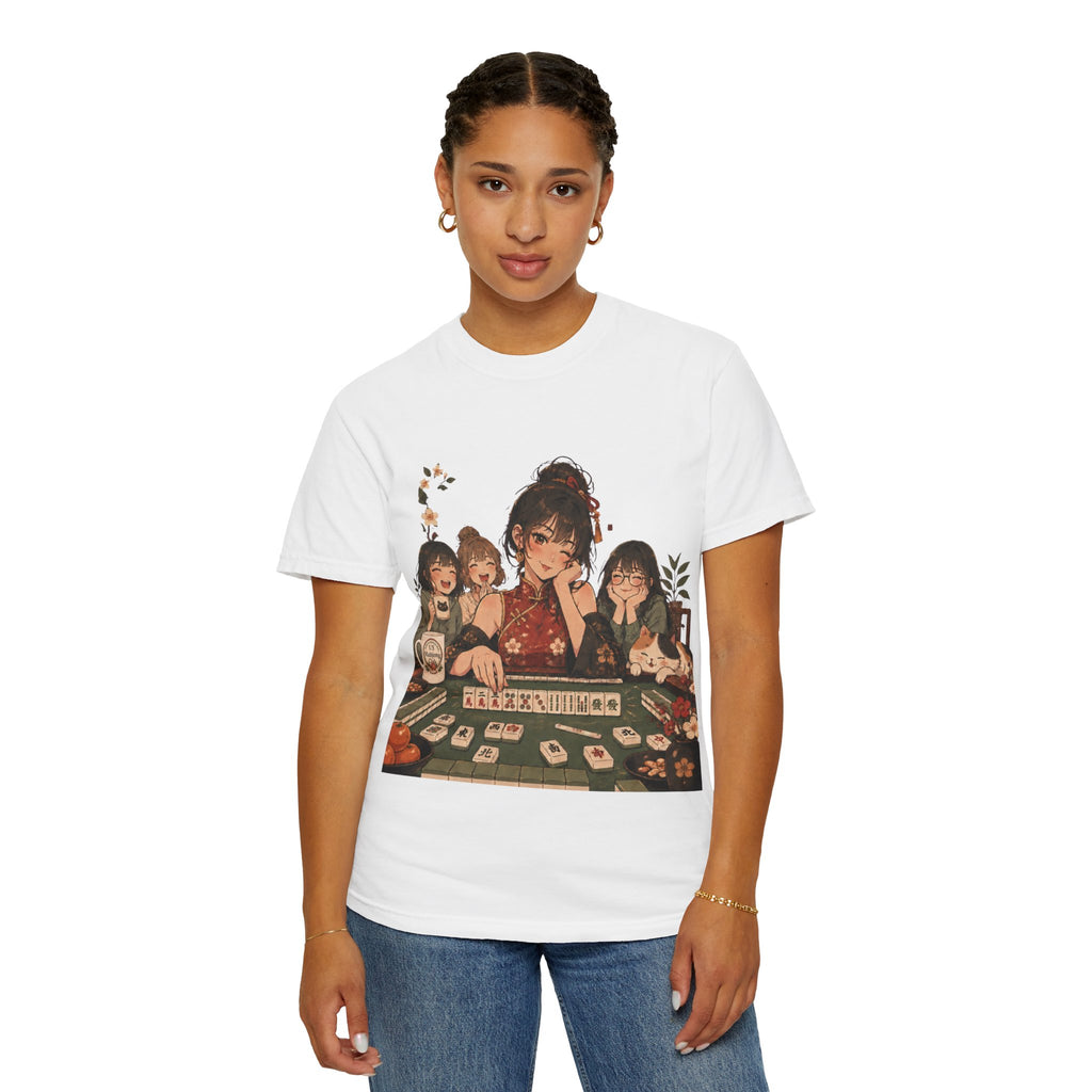 Retro Anime Mahjong Girls Graphic T-Shirt