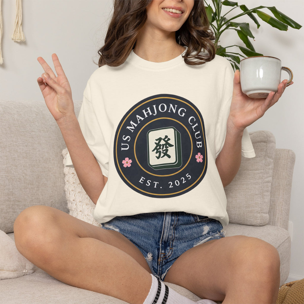 US Mahjong Club Badge T-Shirt