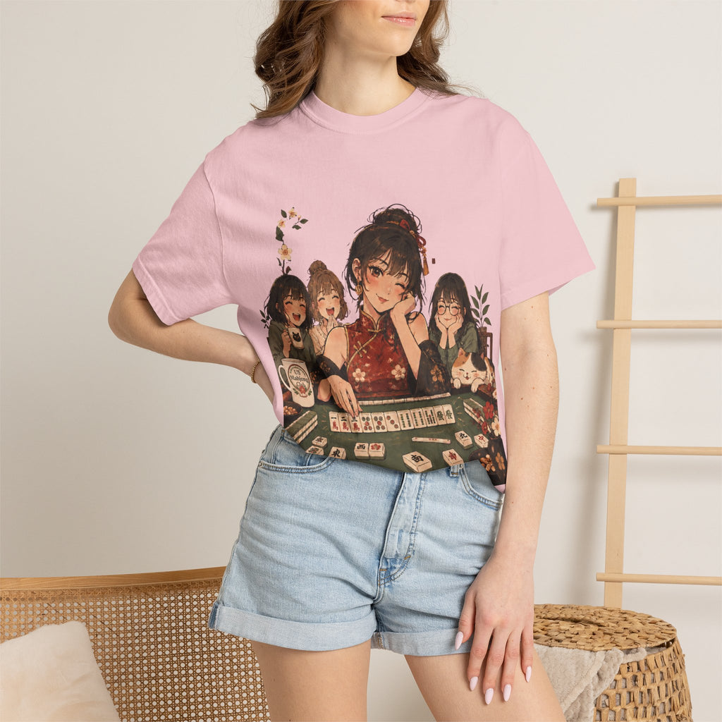 Retro Anime Mahjong Girls Graphic T-Shirt