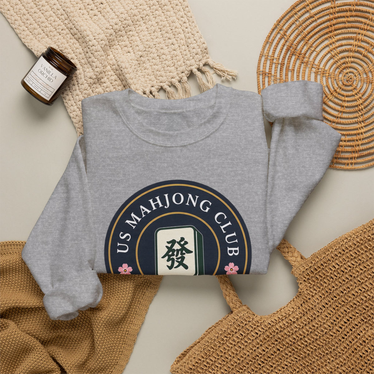 US Mahjong Club Badge Crewneck Sweatshirt