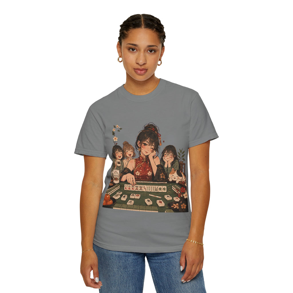 Retro Anime Mahjong Girls Graphic T-Shirt