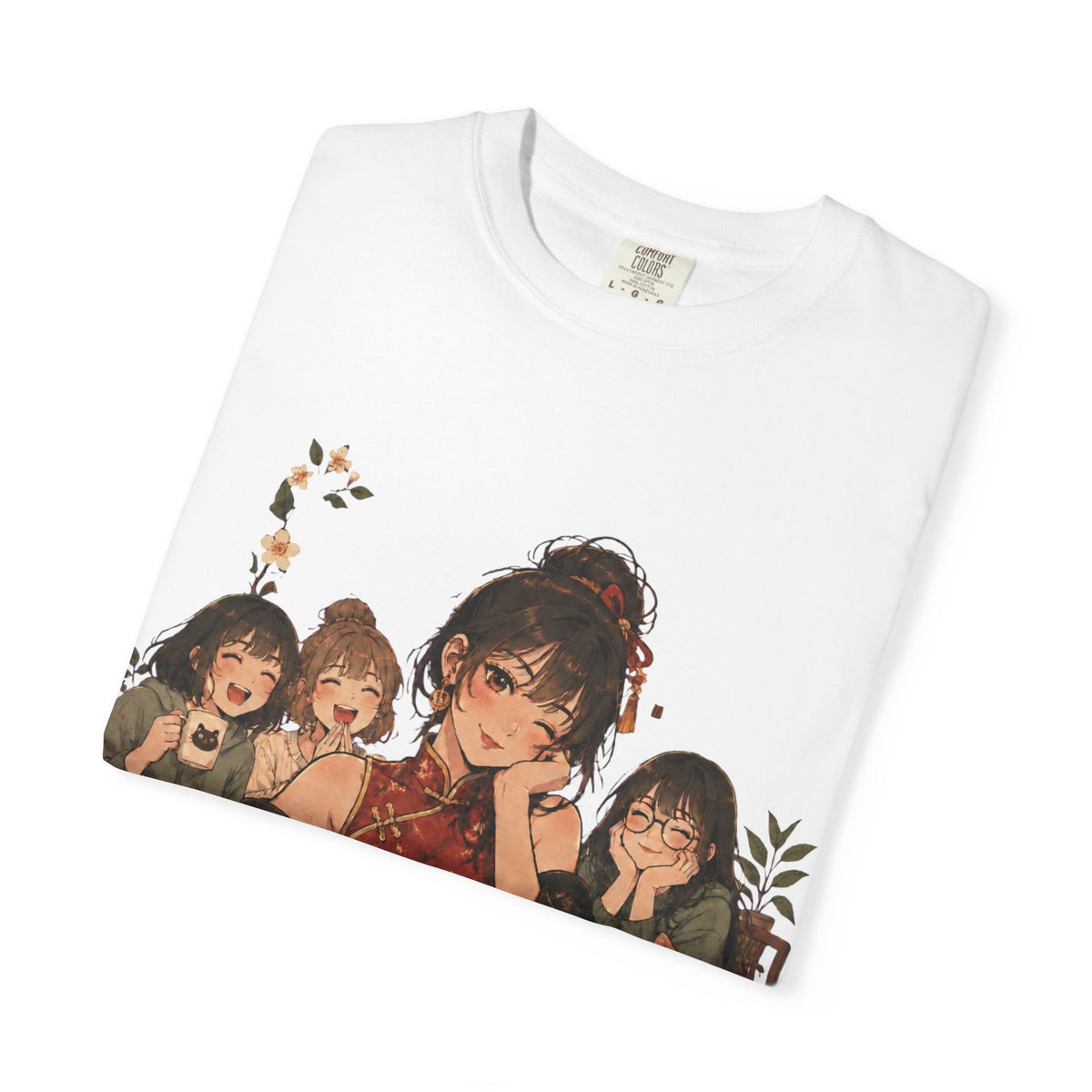 Retro Anime Mahjong Girls Graphic T-Shirt
