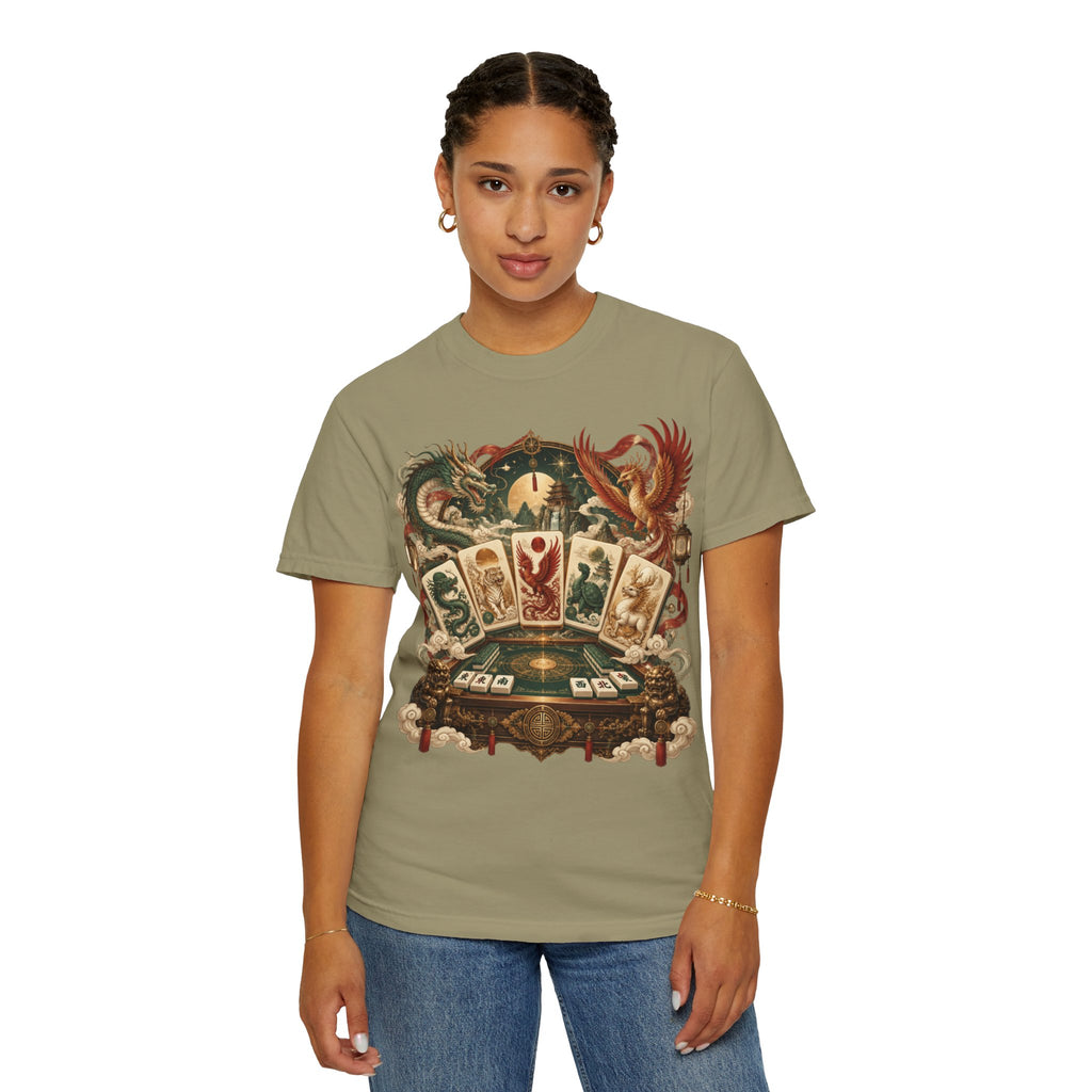 Mahjong Mystical Casino Dragon Garment-Dyed T-Shirt