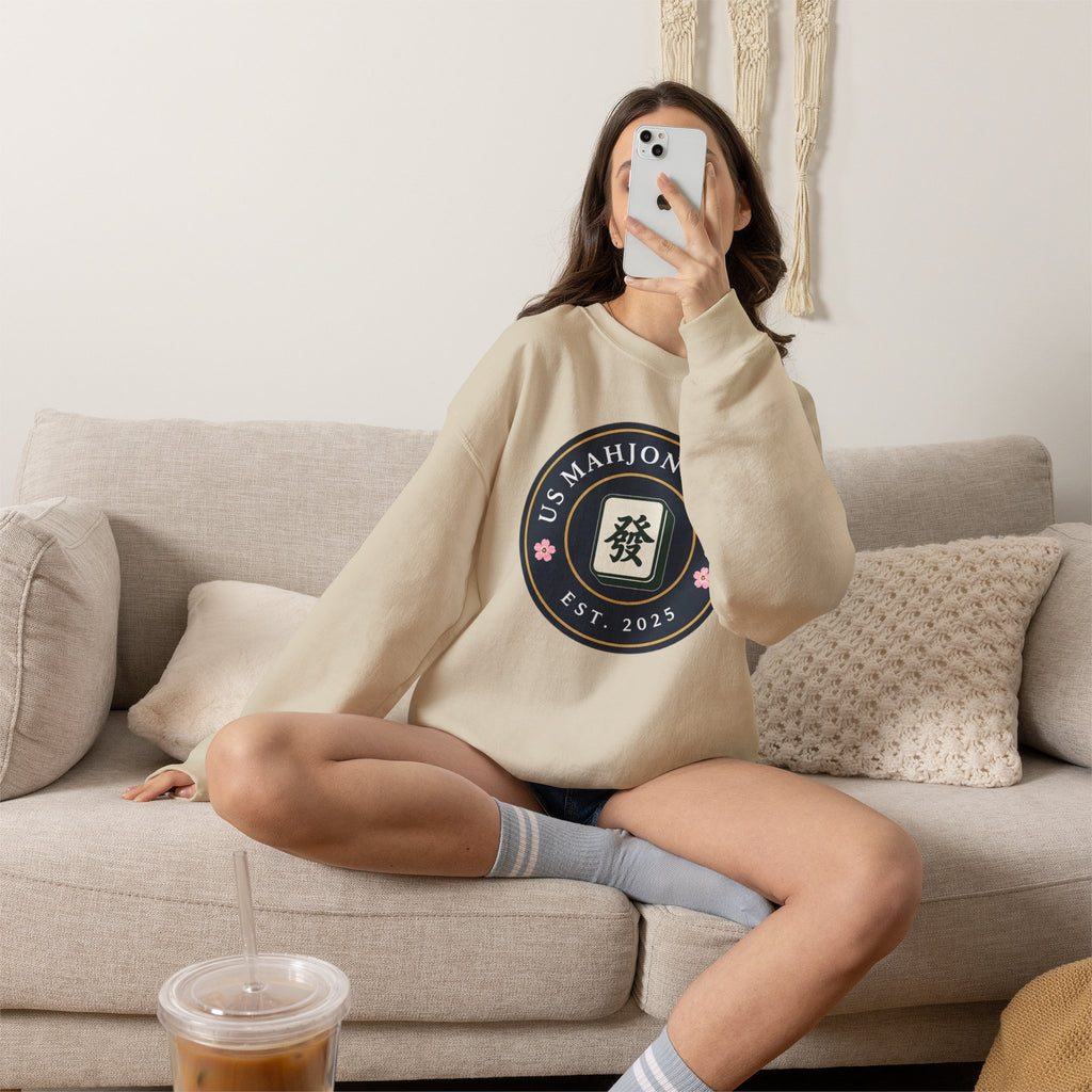 US Mahjong Club Badge Crewneck Sweatshirt