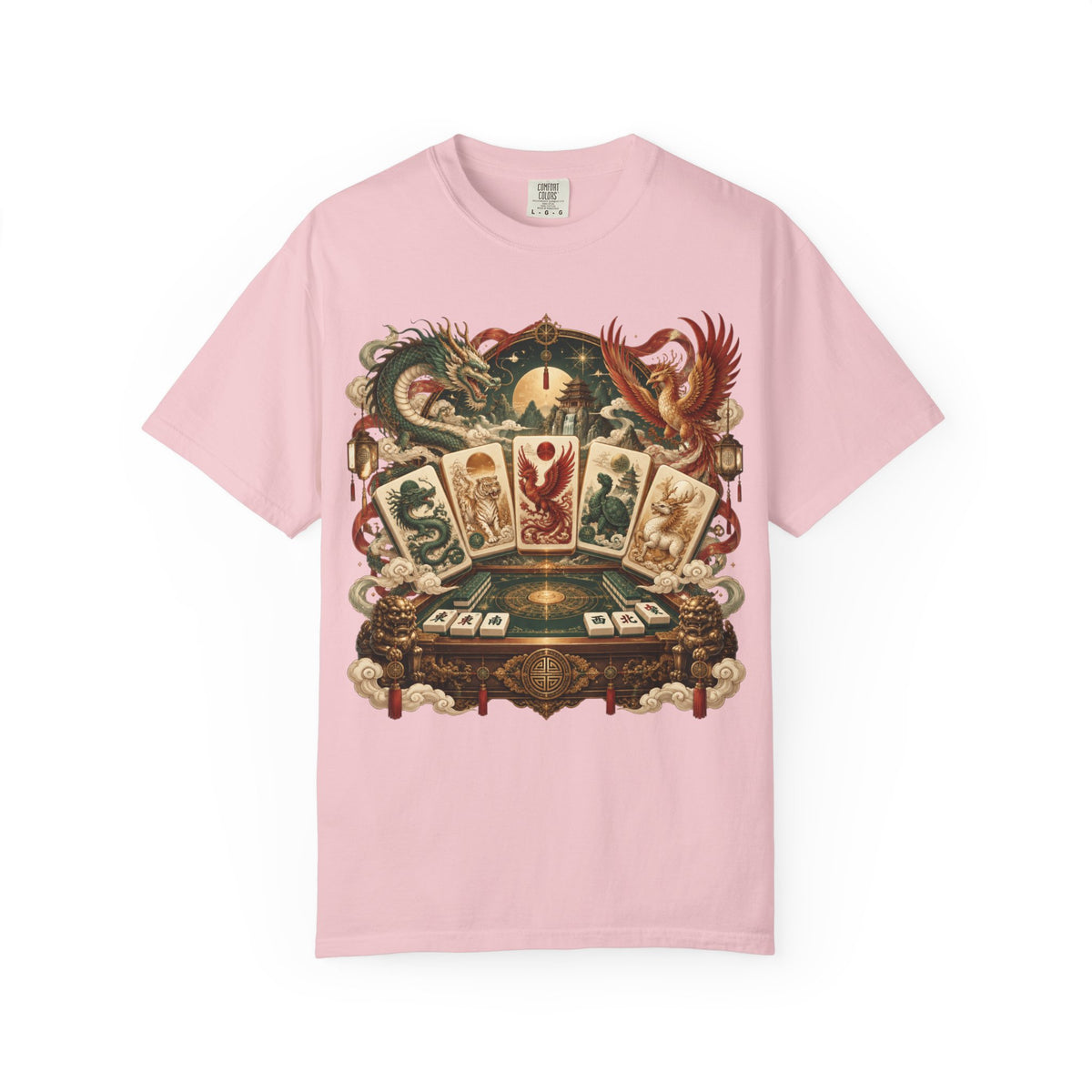 Mahjong Mystical Casino Dragon Garment-Dyed T-Shirt