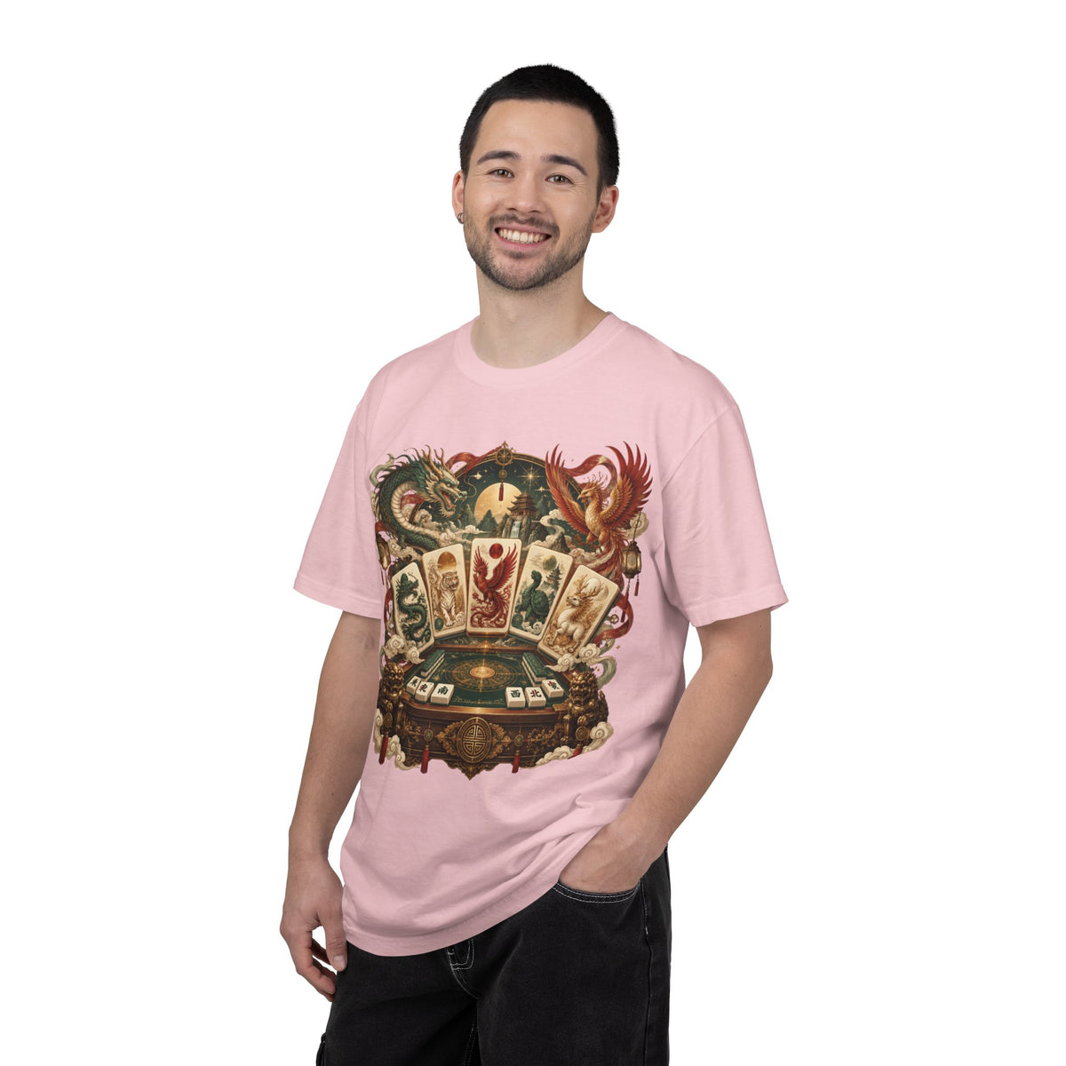 Mahjong Mystical Casino Dragon Garment-Dyed T-Shirt