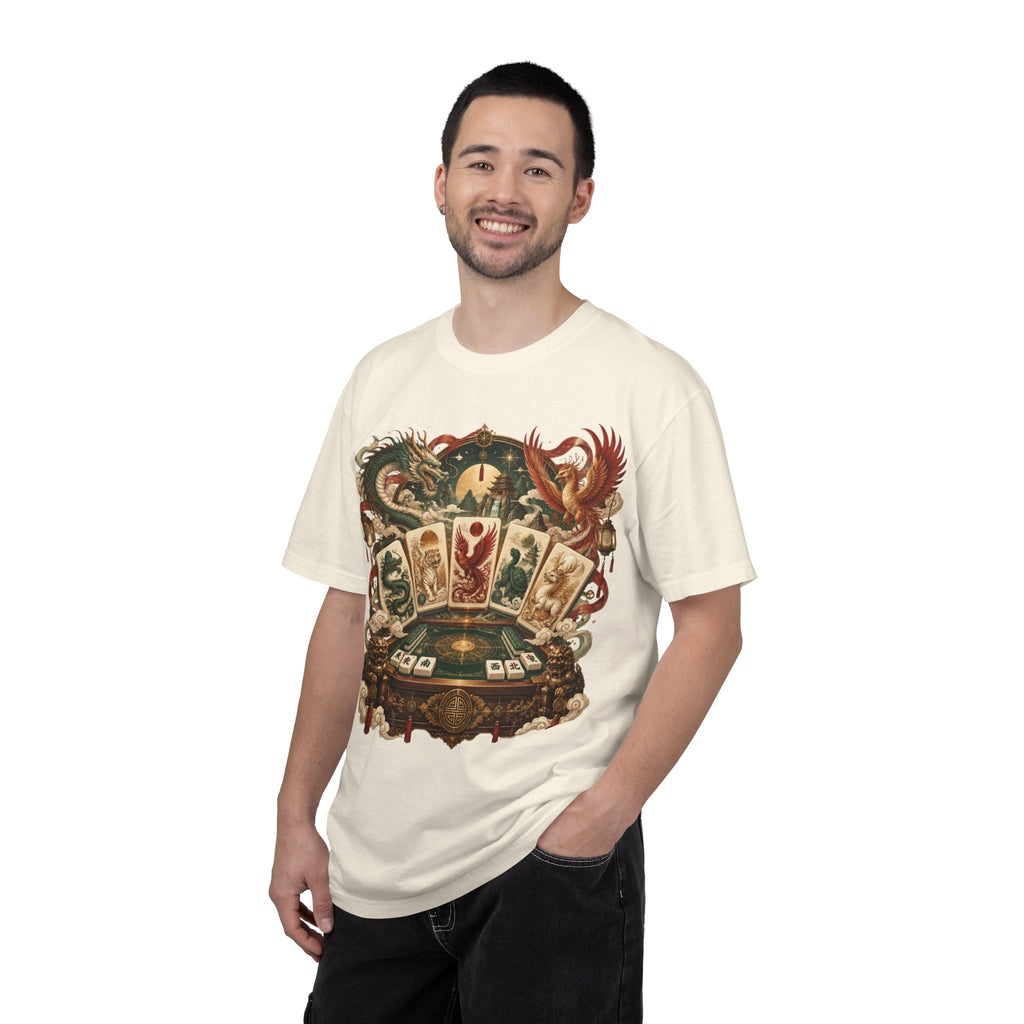 Mahjong Mystical Casino Dragon Garment-Dyed T-Shirt