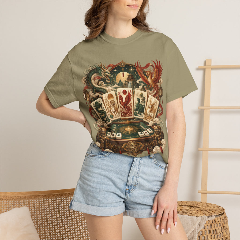 Mahjong Mystical Casino Dragon Garment-Dyed T-Shirt