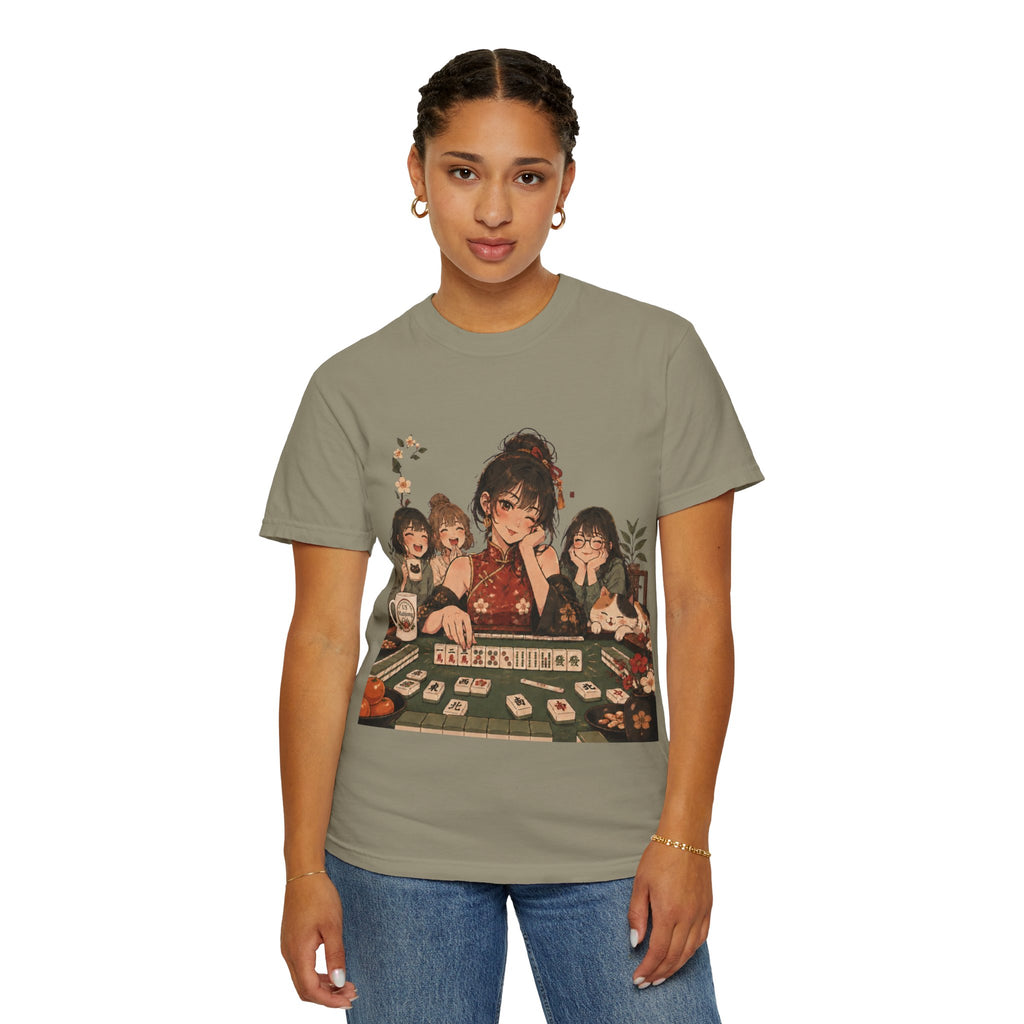 Retro Anime Mahjong Girls Graphic T-Shirt