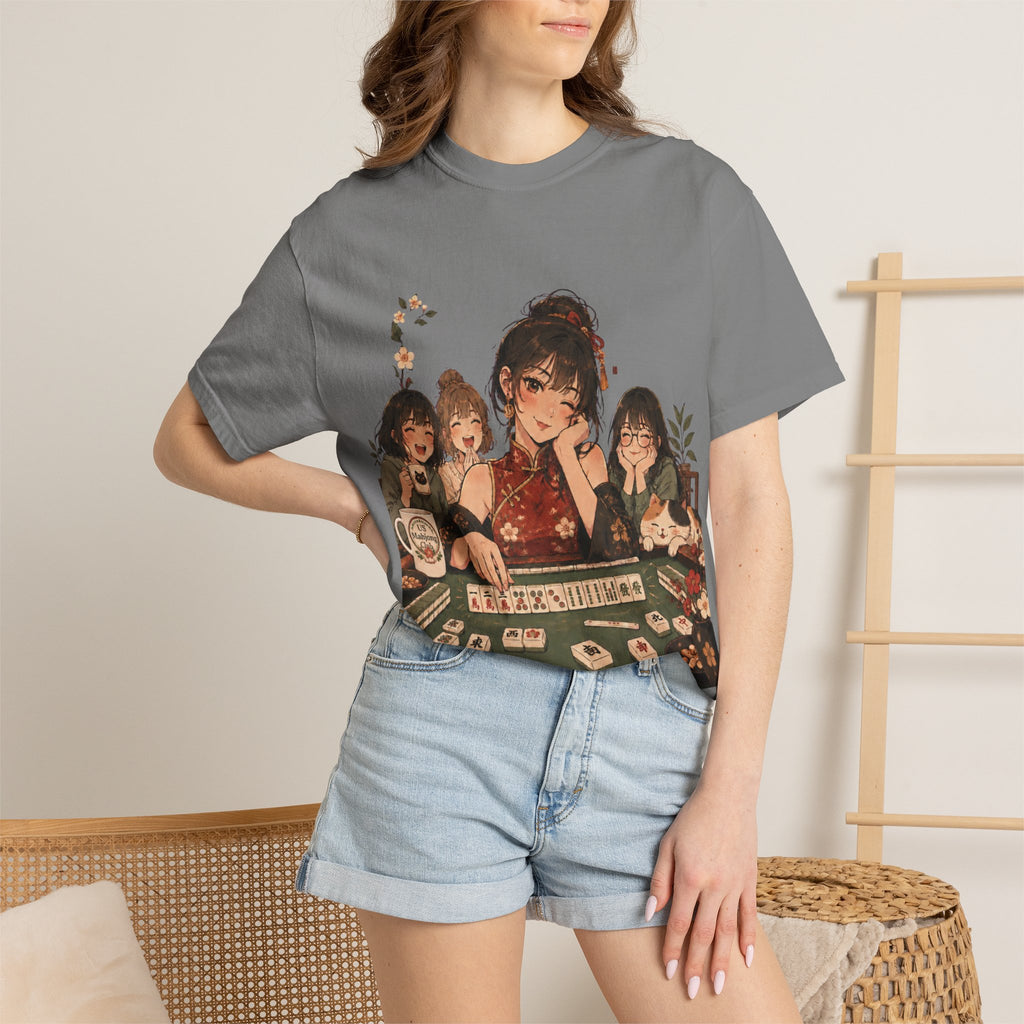 Retro Anime Mahjong Girls Graphic T-Shirt