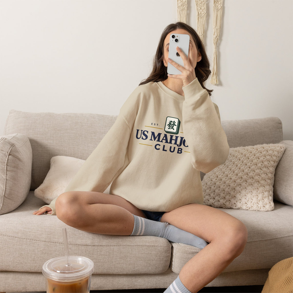 US Mahjong Club Crewneck Sweatshirt