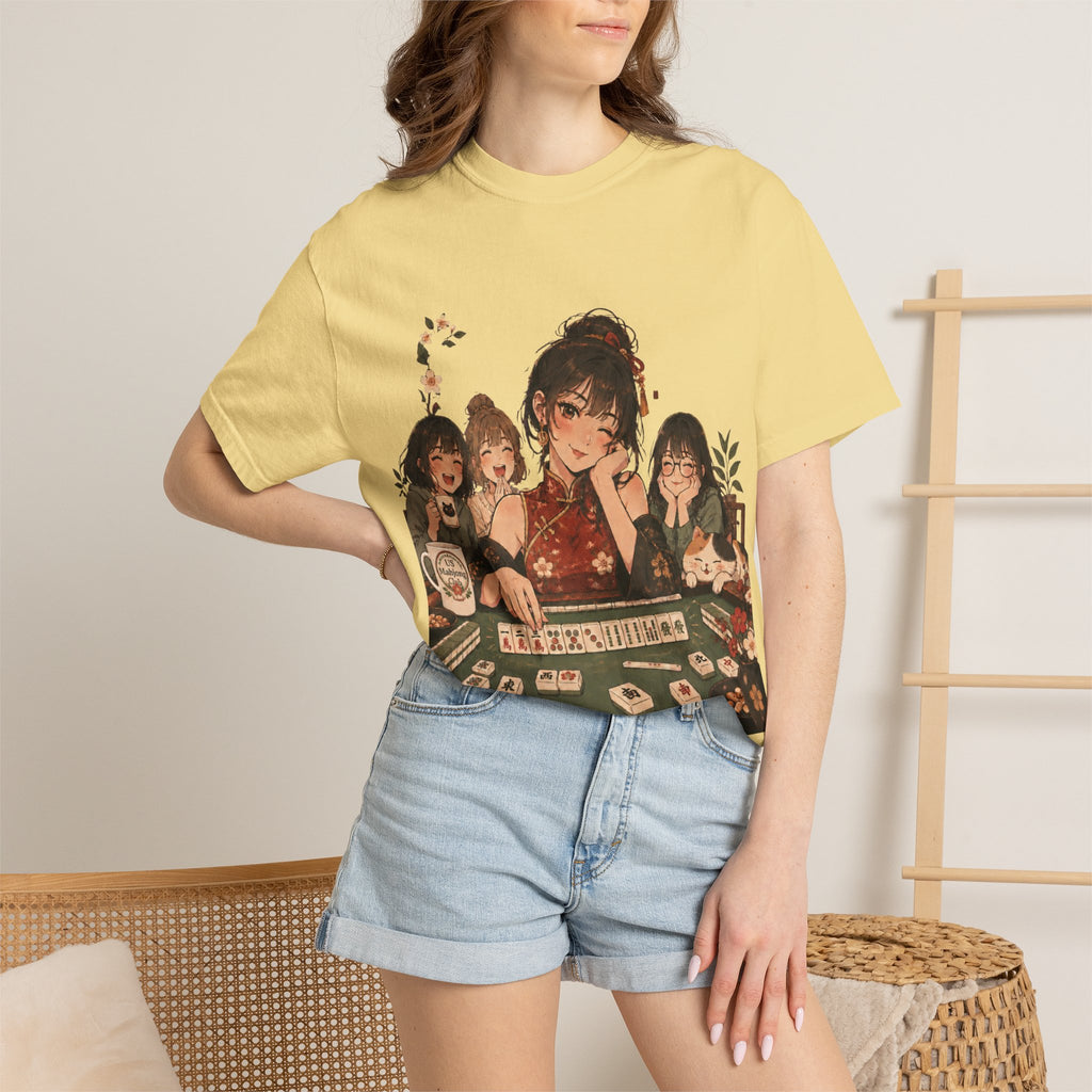 Retro Anime Mahjong Girls Graphic T-Shirt