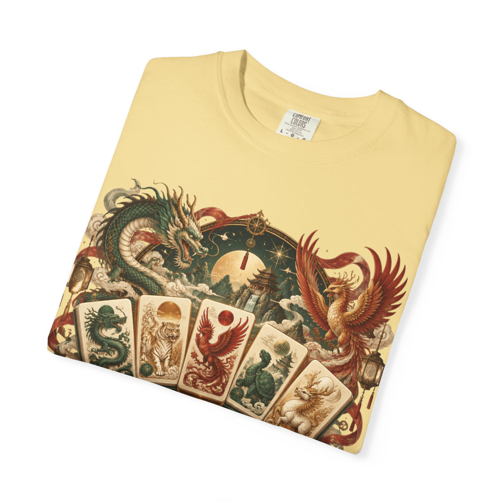 Mahjong Mystical Casino Dragon Garment-Dyed T-Shirt