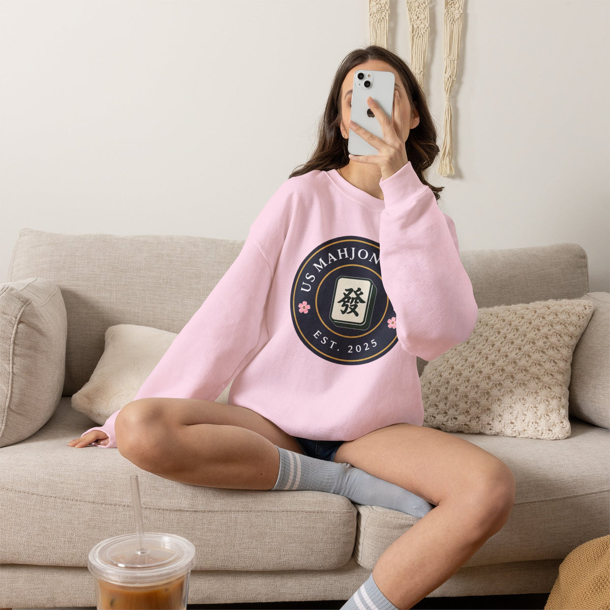 US Mahjong Club Badge Crewneck Sweatshirt