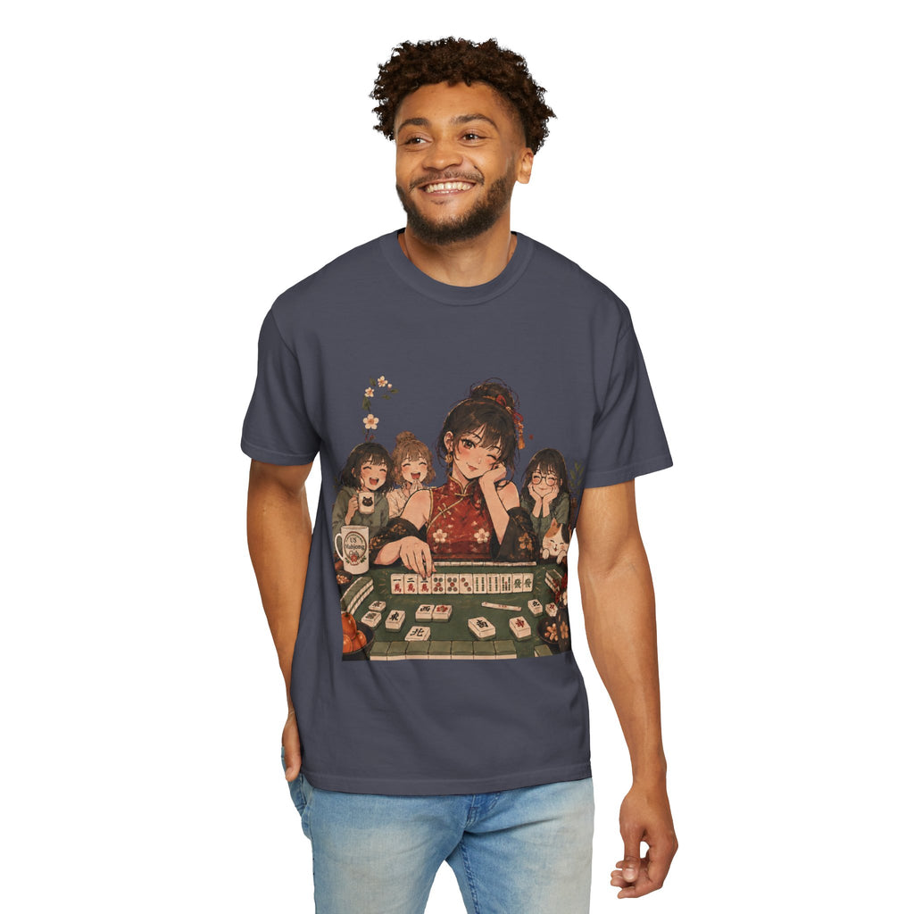 Retro Anime Mahjong Girls Graphic T-Shirt