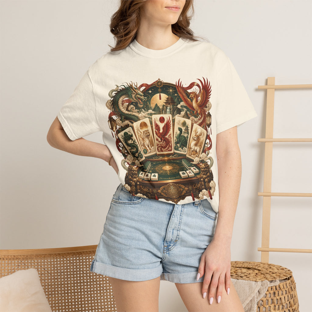 Mahjong Mystical Casino Dragon Garment-Dyed T-Shirt