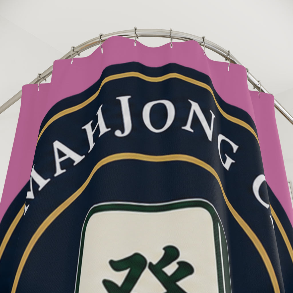 Mahjong Club Shower Curtain