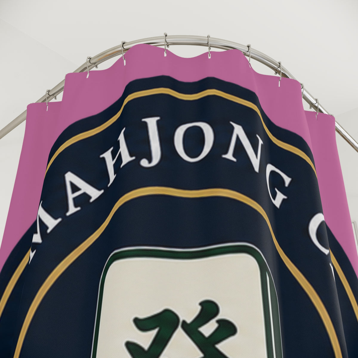 Mahjong Club Shower Curtain