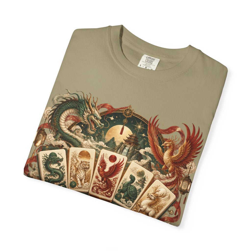 Mahjong Mystical Casino Dragon Garment-Dyed T-Shirt