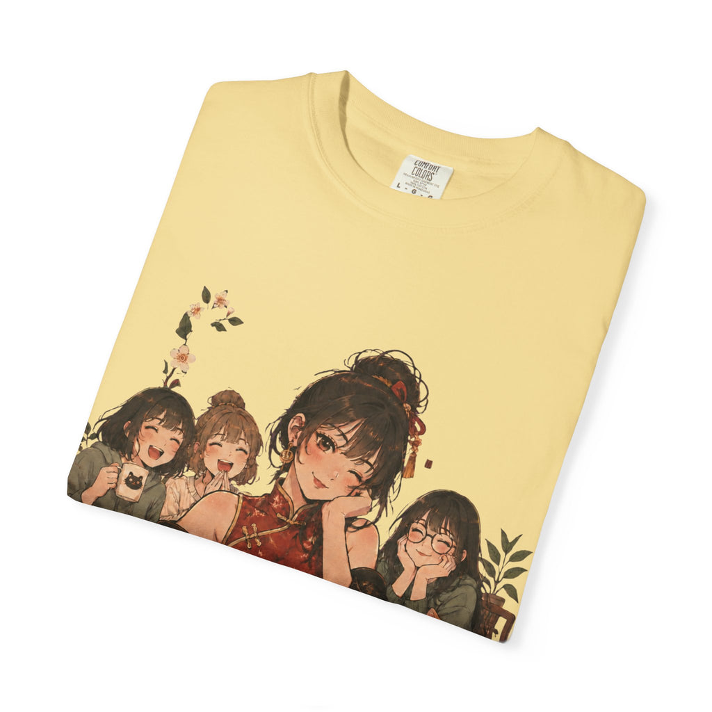 Retro Anime Mahjong Girls Graphic T-Shirt