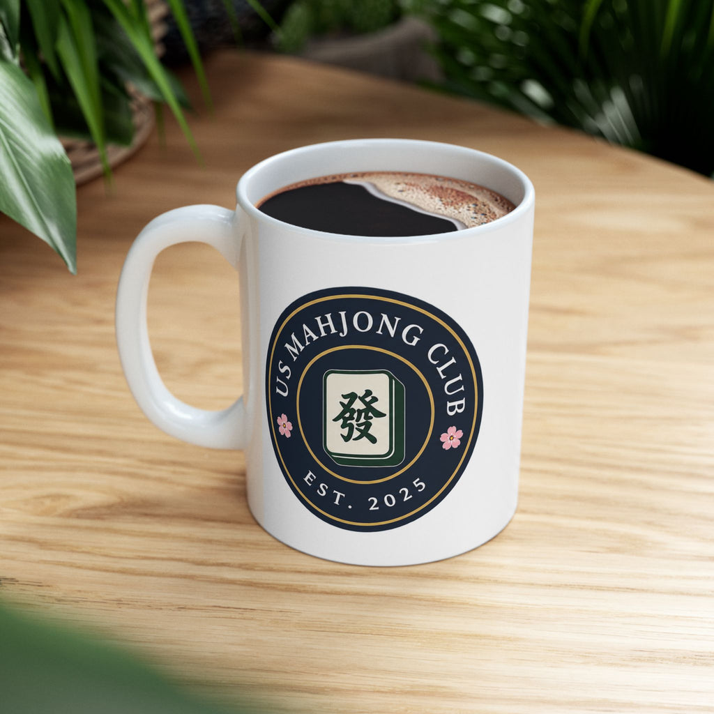 US Mahjong Club Logo Ceramic Mug