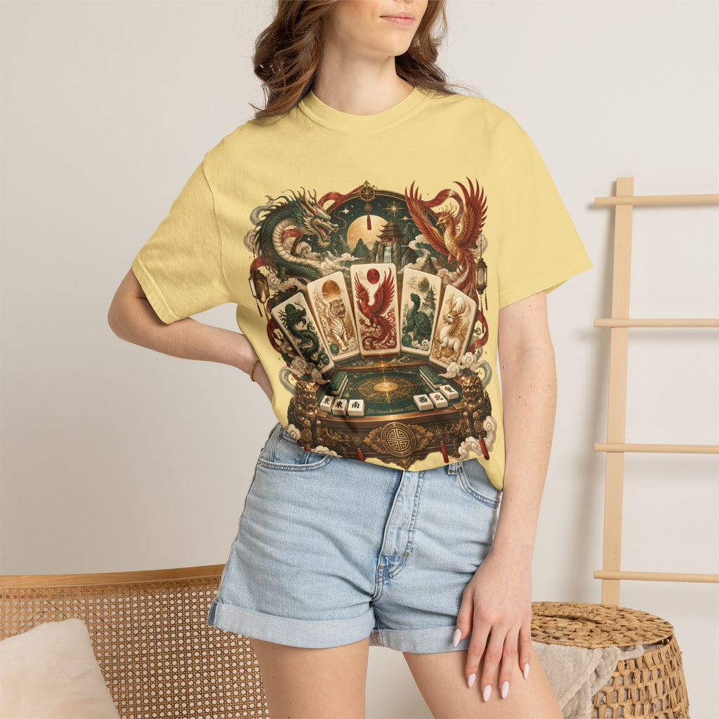 Mahjong Mystical Casino Dragon Garment-Dyed T-Shirt