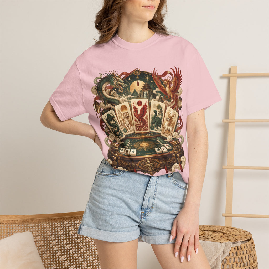 Mahjong Mystical Casino Dragon Garment-Dyed T-Shirt