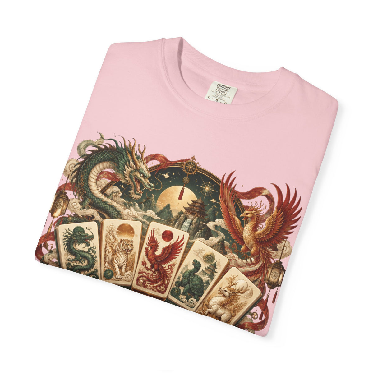 Mahjong Mystical Casino Dragon Garment-Dyed T-Shirt