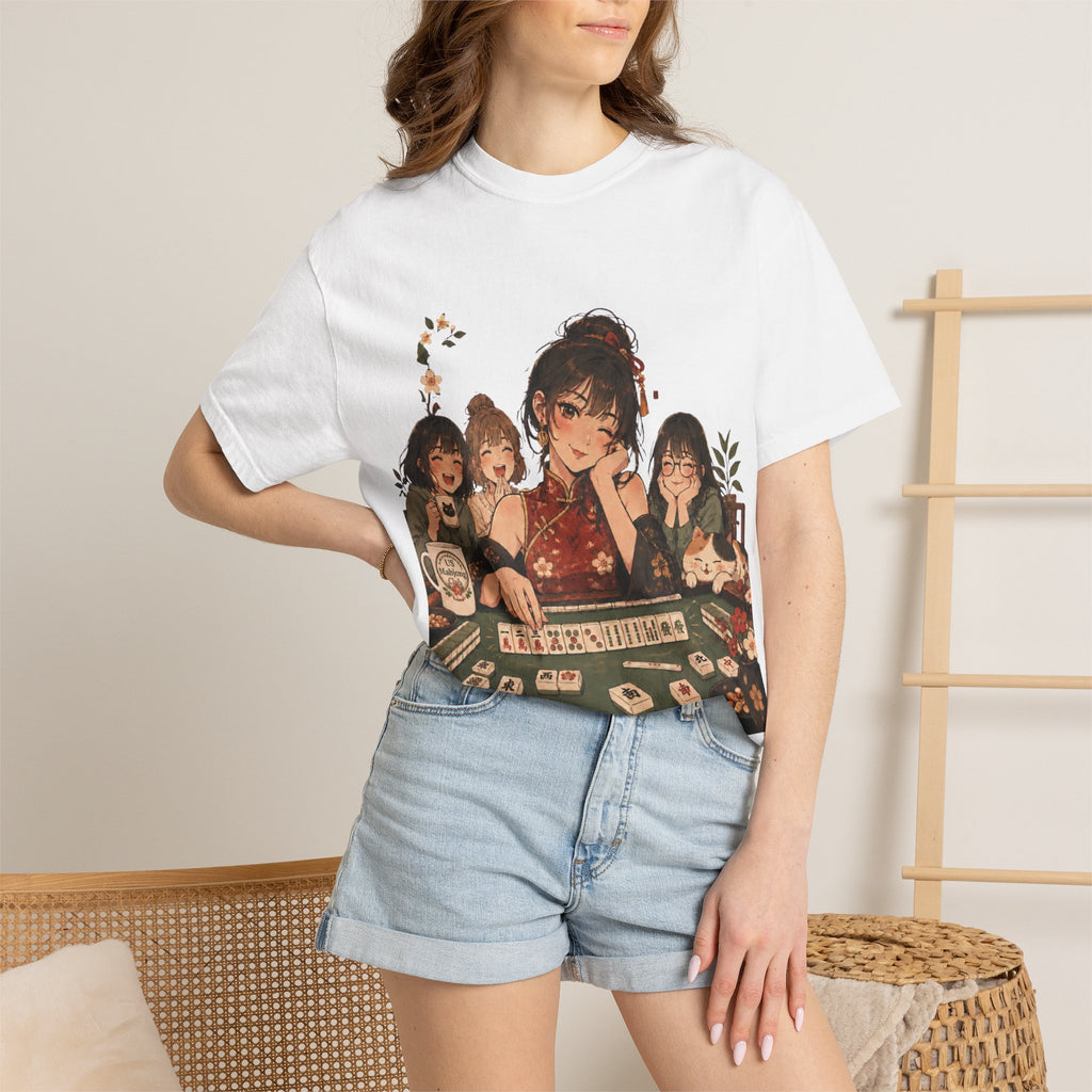 Retro Anime Mahjong Girls Graphic T-Shirt