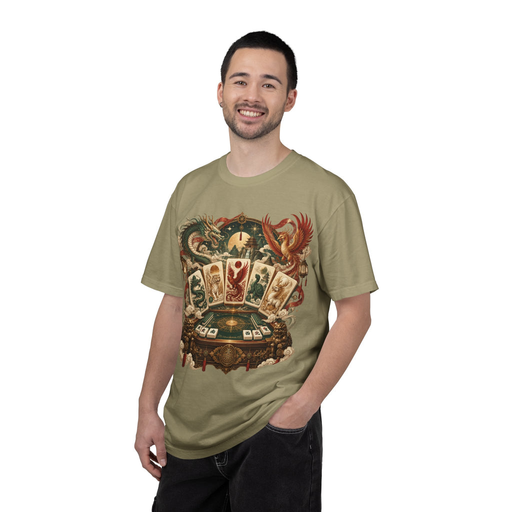 Mahjong Mystical Casino Dragon Garment-Dyed T-Shirt