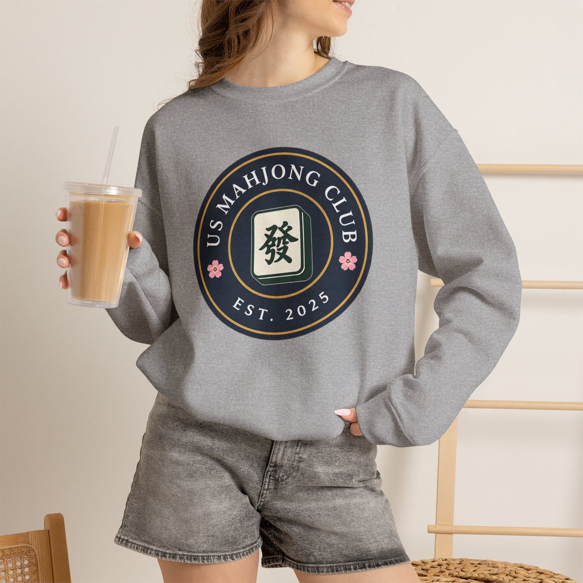 US Mahjong Club Badge Crewneck Sweatshirt