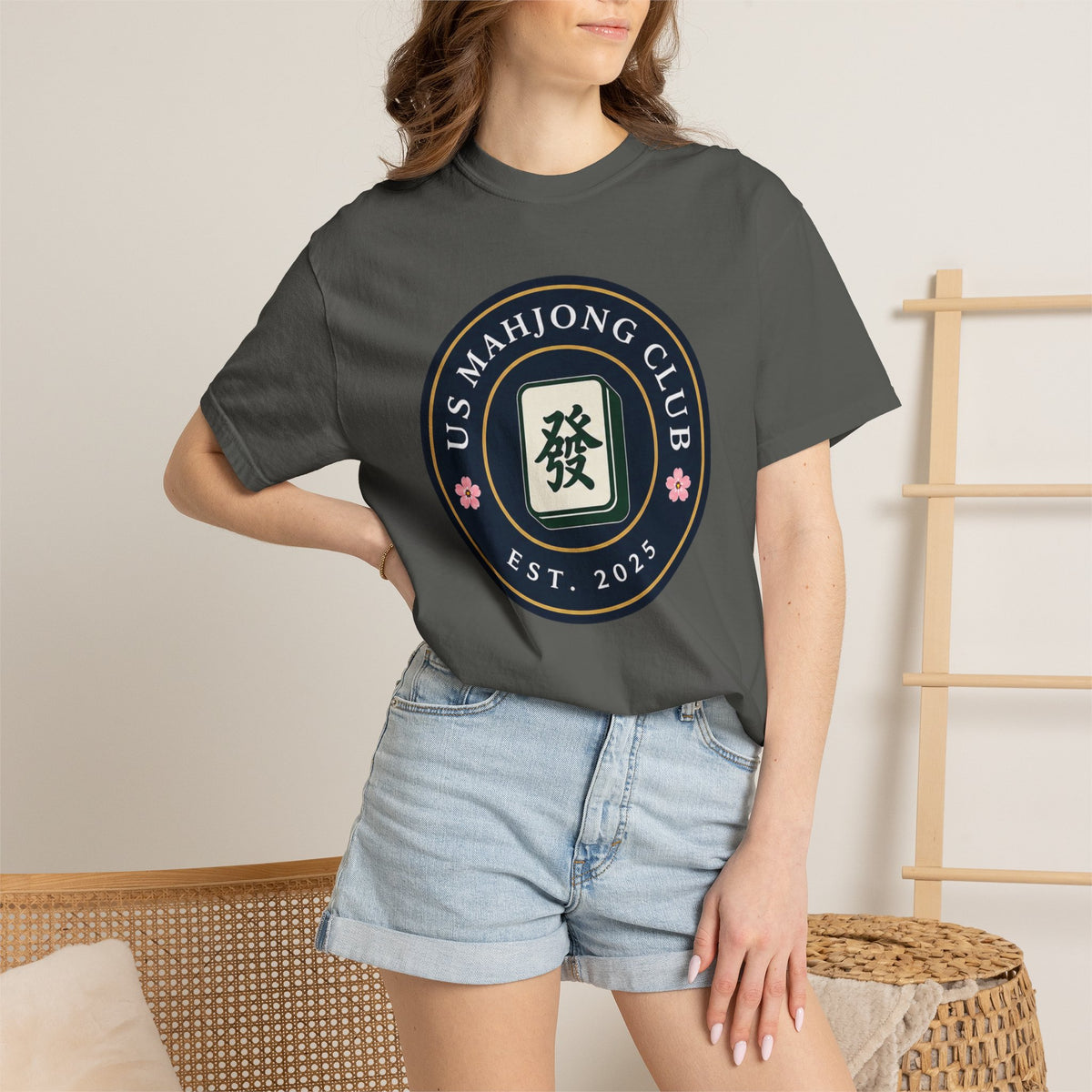 US Mahjong Club Badge T-Shirt