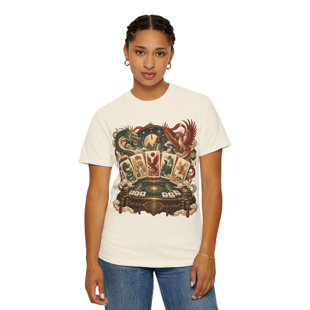 Mahjong Mystical Casino Dragon Garment-Dyed T-Shirt