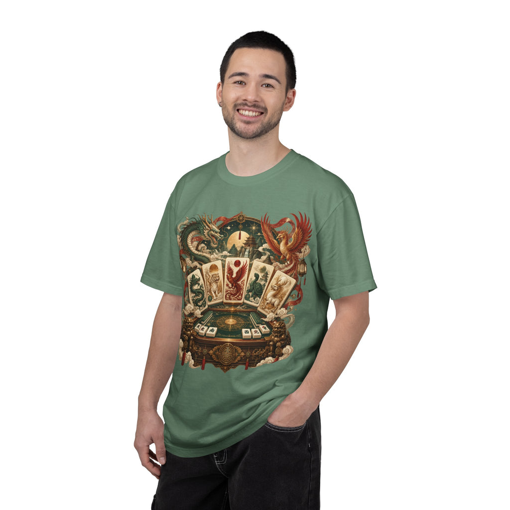 Mahjong Mystical Casino Dragon Garment-Dyed T-Shirt