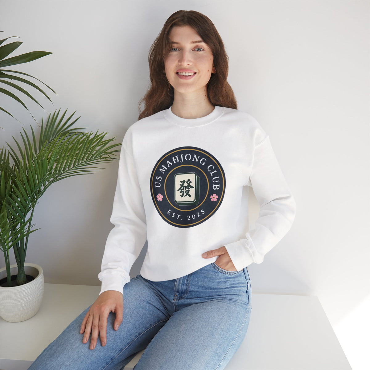 US Mahjong Club Badge Crewneck Sweatshirt