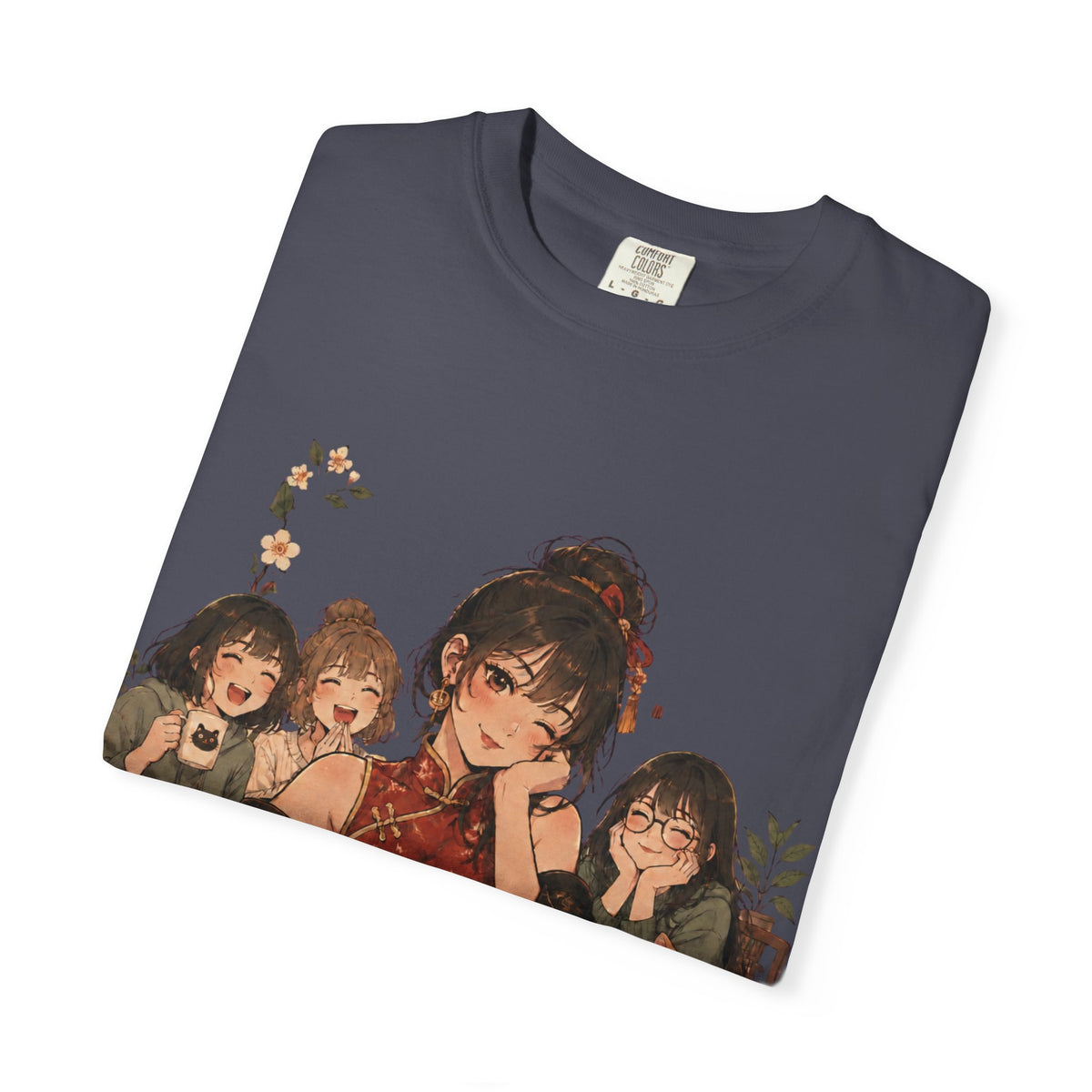 Retro Anime Mahjong Girls Graphic T-Shirt