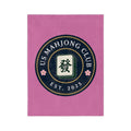 US Mahjong Club Pink Velveteen Blanket