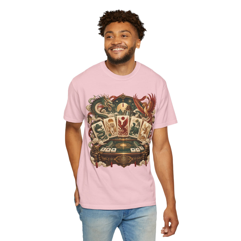 Mahjong Mystical Casino Dragon Garment-Dyed T-Shirt