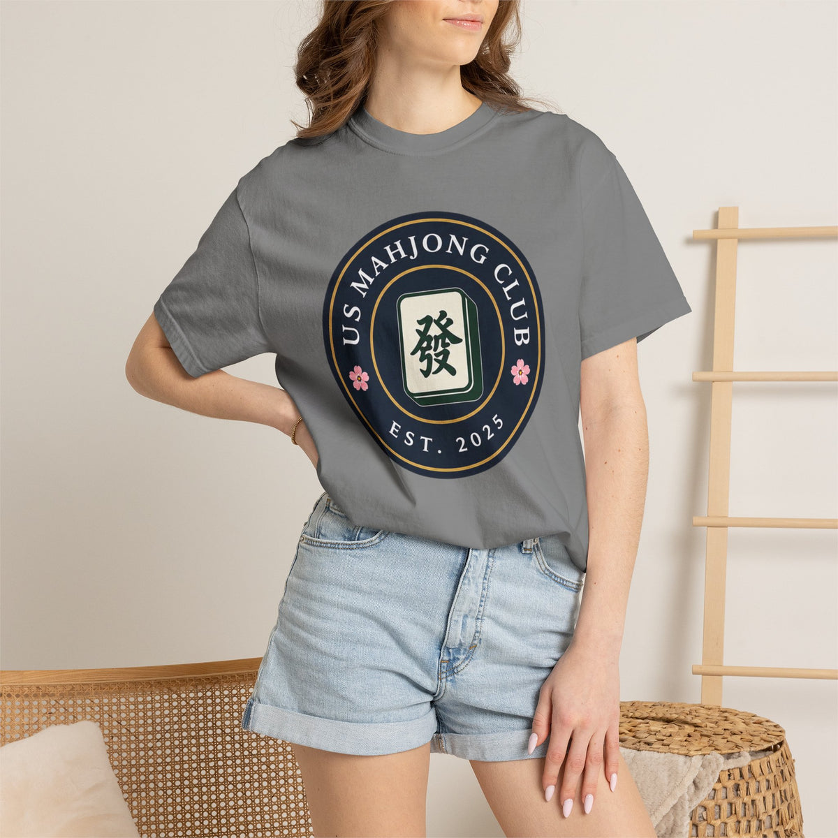 US Mahjong Club Badge T-Shirt