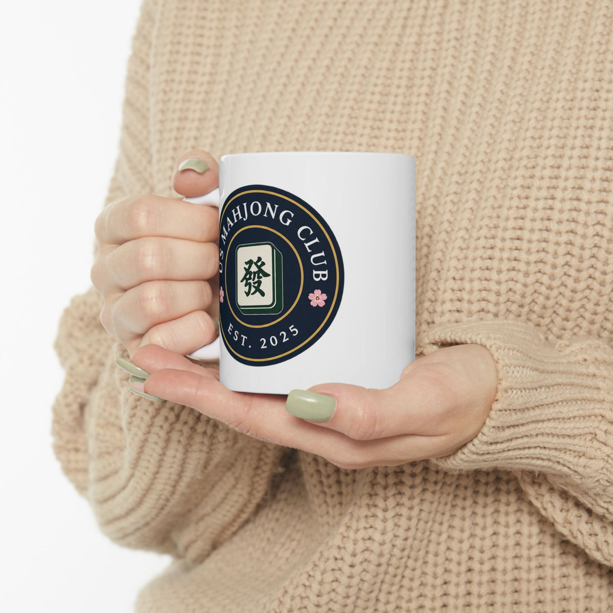 US Mahjong Club Logo Ceramic Mug